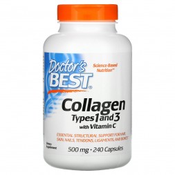 Doctor's Best - Tipi di collagene 1 e 3 con vitamina C 500mg - 240 caps