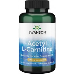 Swanson Acetyl L-Carnitin 500mg - 100 vegetarische Kapseln