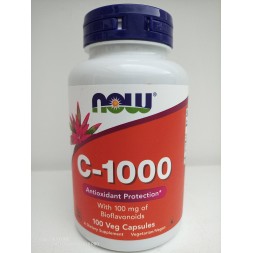 Vitamine C-1000 avec 100 mg de bioflavonoïdes - 100 capsules végétales